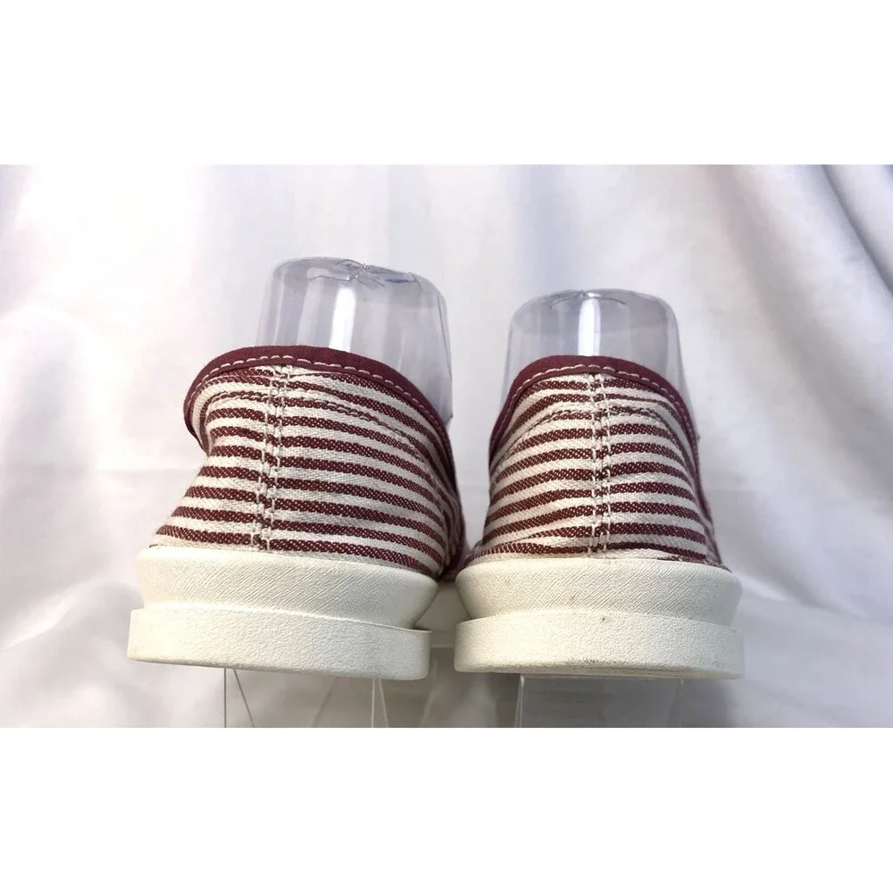 Converse Jack Purcell Sneaker Size M-7 W-8.5 Red/White Stripe Canvas Slip-On